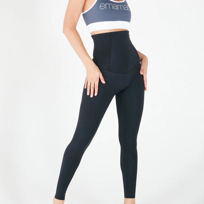 High-waisted black leggings, 7/8 Body Shapewear Leggings introducing Emamaco activewear