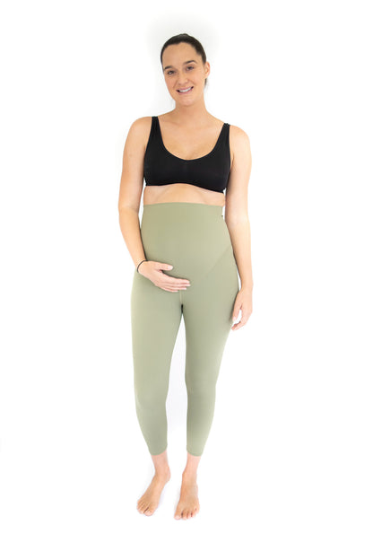 7/8 Maternity Leggings - Olive