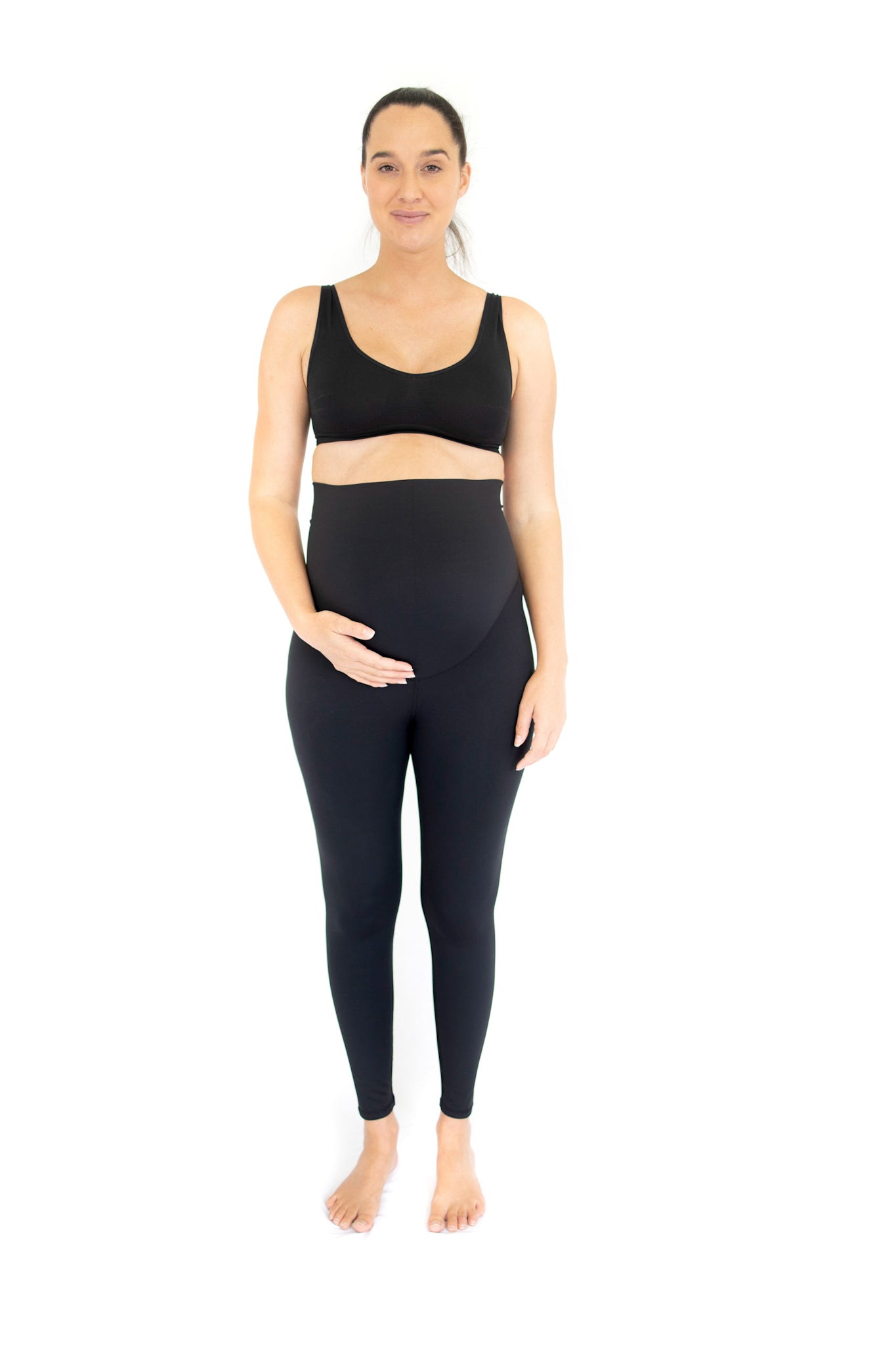 EMAMACO Maternity Women's Black Leggings Size LARGE RRP $139